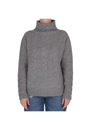 maglione donna kartika collo alto grigio