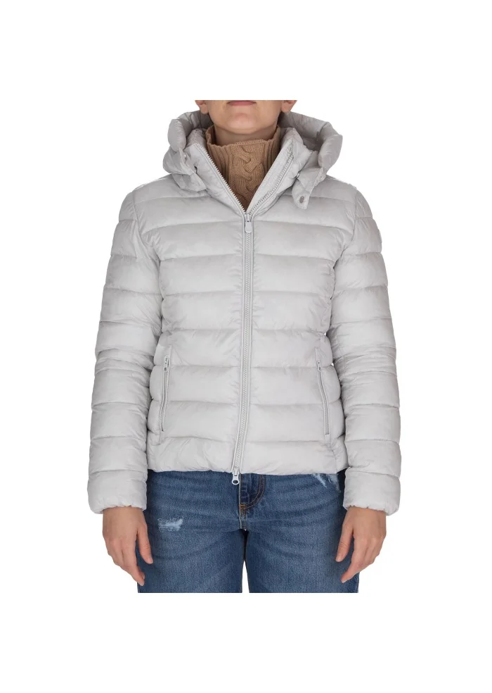 womens down jacket save the duck jade19 viola grey