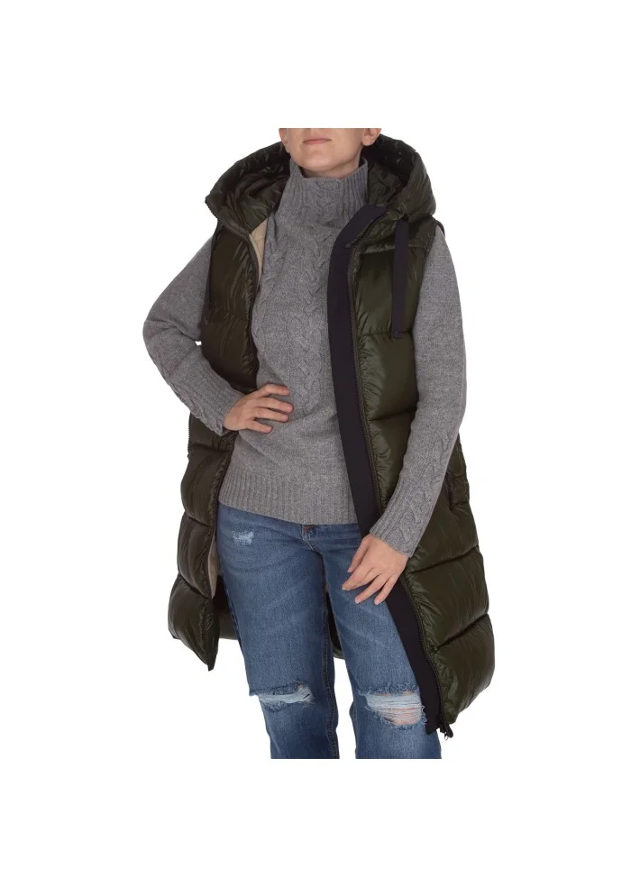 gilet lungo donna save the duck luck19 iria verde