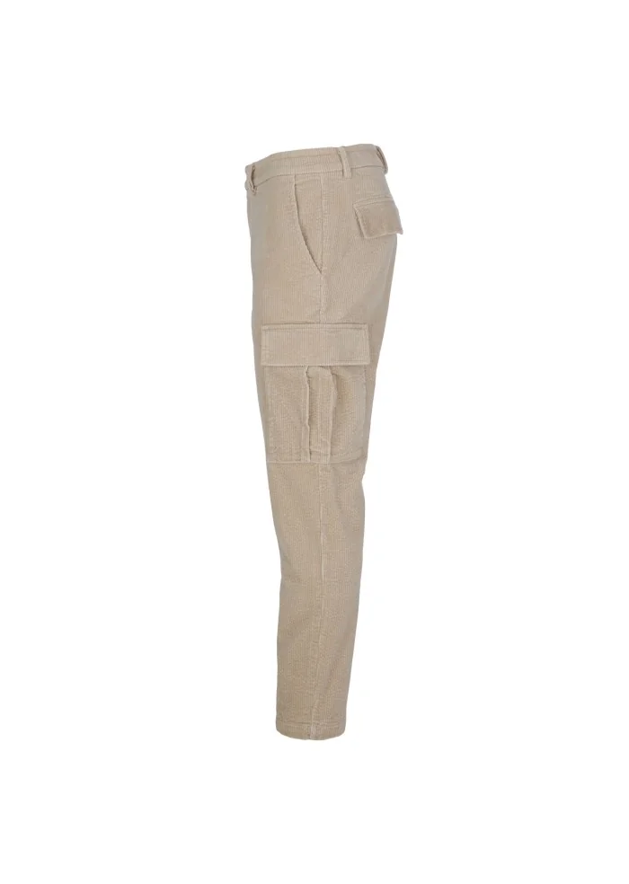 mens trousers distretto 12 york cargo beige