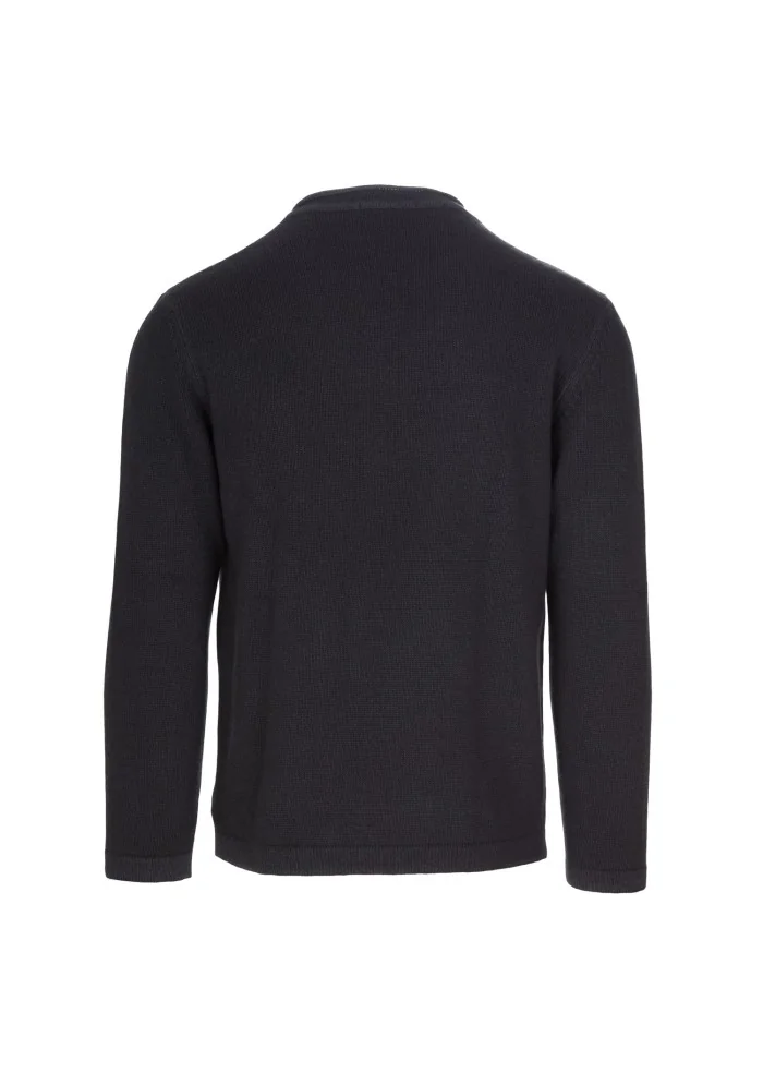 herren rundhalpullover wool and co anthrazitgrau