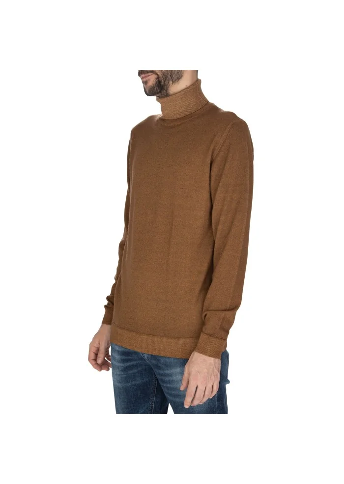 herren pullover daniele fiesoli hoher kragen braun