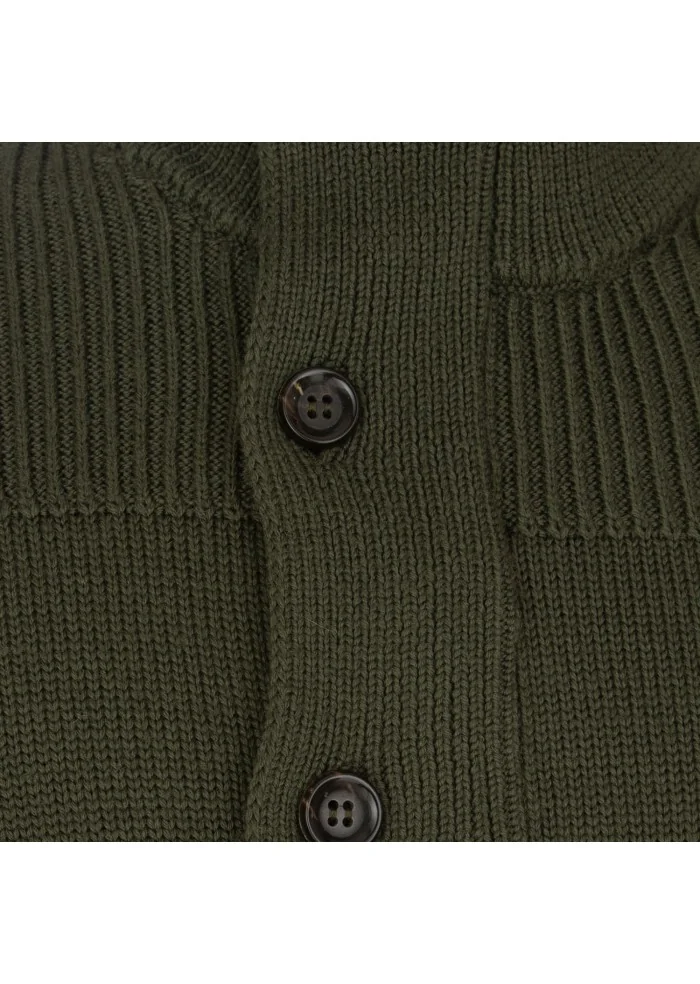 mens sweater daniele fiesoli buttons green