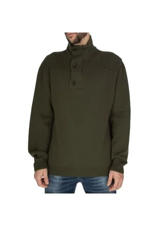 mens sweater daniele fiesoli buttons green