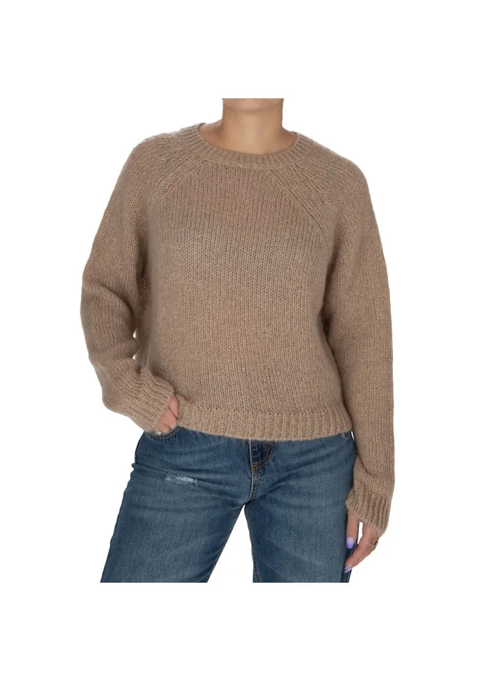 Maglione donna kartika bottoni posteriori beige