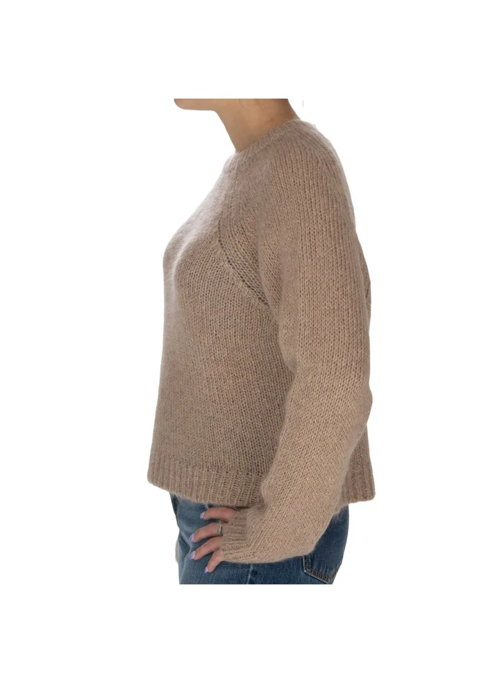 damen pullover kartia ruckenknopfe beige