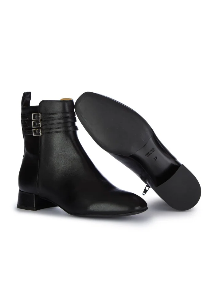 damen stiefeletten noa riemen nappa schwarz