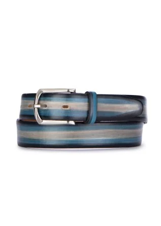 mens belt artigianato italiano gradient effect blue grey