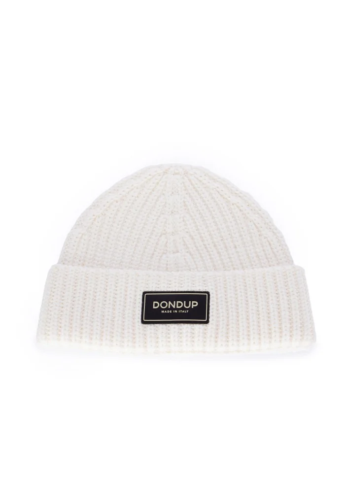 mens knit beanie dondup cream white