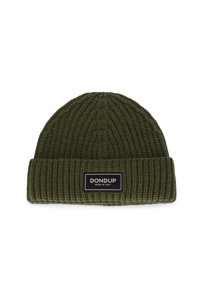 mens knit beanie dondup green