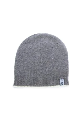 unisex beanie riviera cashmere doubleface grey white