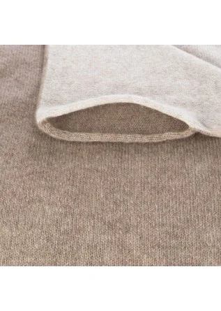 RIVIERA CASHMERE | SCHALKRAGEN ZWEIFARBEN BRAUN BEIGE