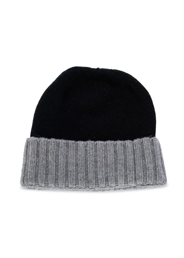 unisex beanie riviera cashmere bicolor grey black