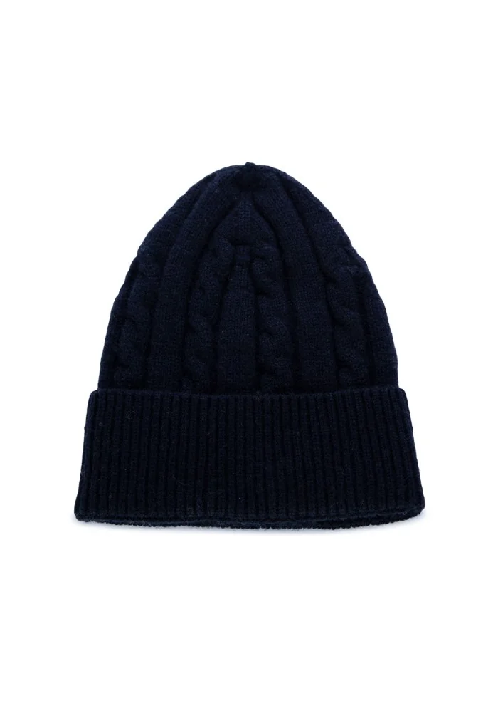 unisex beanie riviera cashmere cable knit black