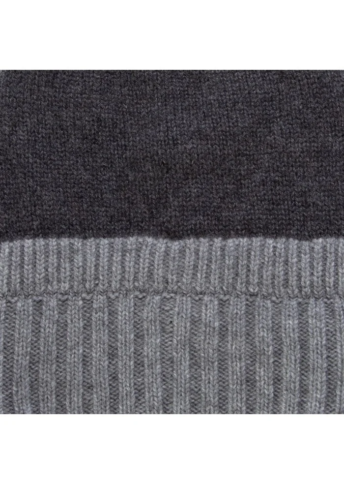 berretto unisex riviera cashmere bicolore grigio chiaro scuro