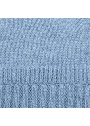 RIVIERA CASHMERE | BEANIE CUPOLA RASATA SKY BLUE