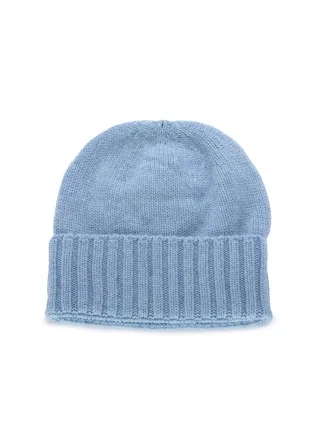 unisex beanie riviera cashmere cupola rasata sky blue