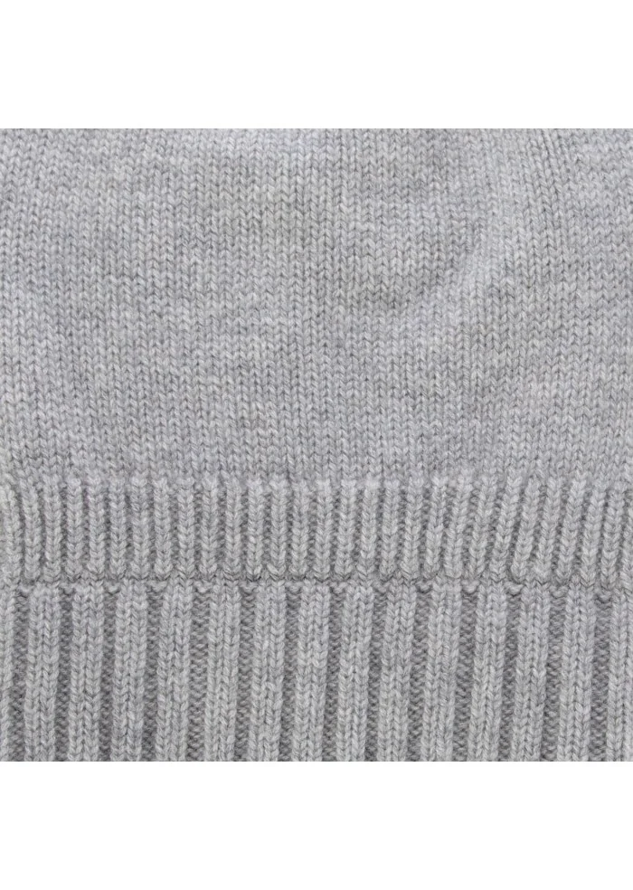 unisex beanie riviera cashmere cupola rasata grey