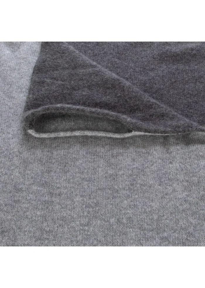 scaldacollo unisex riviera cashmere bicolore grigio