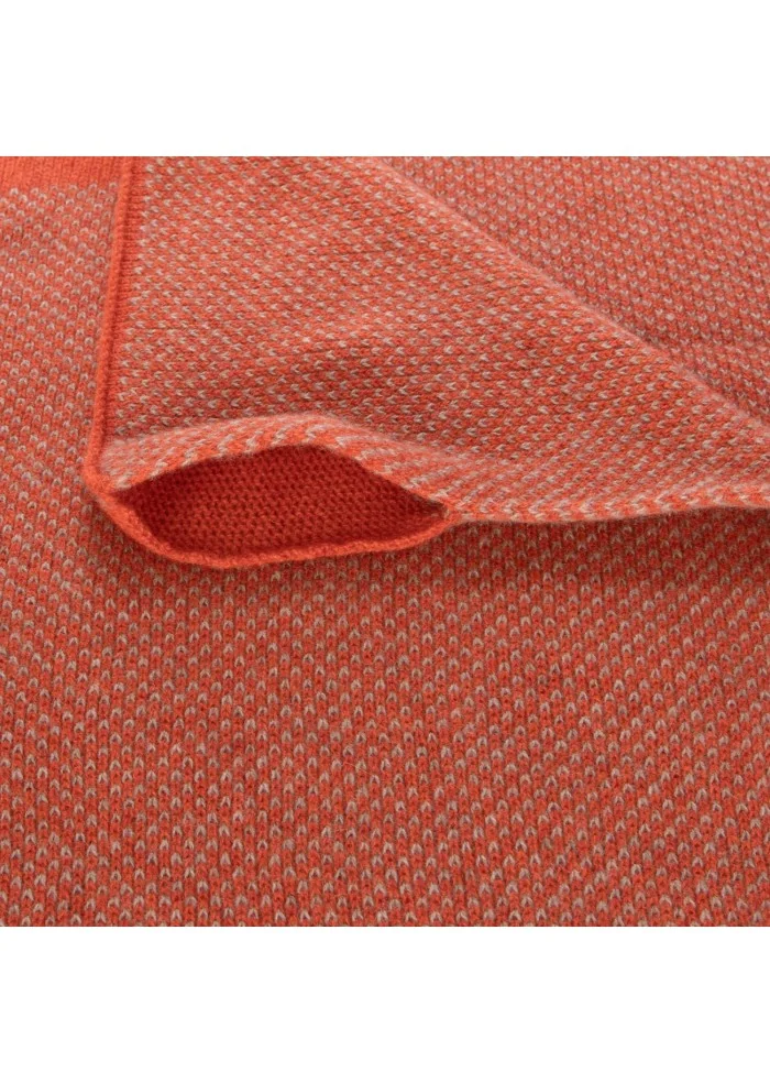 unisex schalkragen riviera cashmere virgola orange