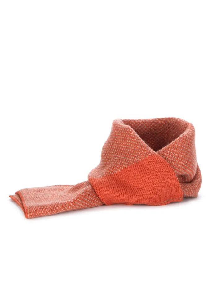 unisex collar scarf riviera cashmere virgola orange