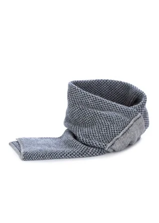 unisex collar scarf riviera cashmere virgola grey blue