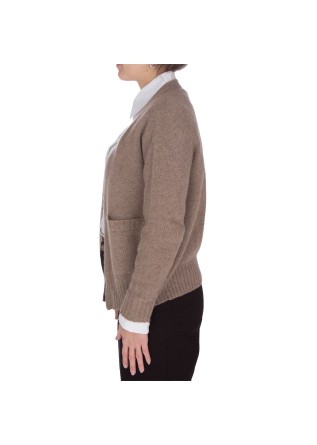 RIVIERA CASHMERE | CARDIGAN POCKETS BROWN