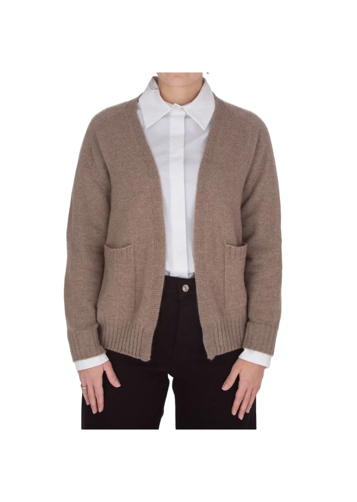 damen cardigan riviera cashmere taschen braun