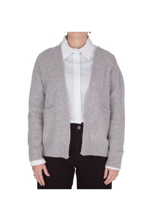 RIVIERA CASHMERE | CARDIGAN TASCHEN HELLGRAU