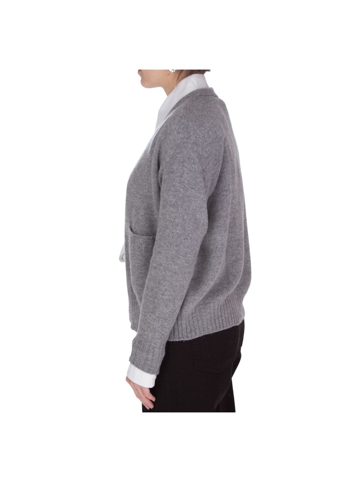 womens cardigan riviera cashmere pockets grey