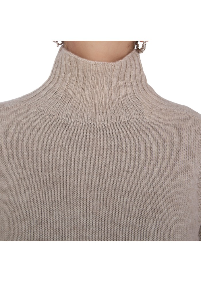 damen rollkragenpullover riviera cashmere over garzato beige