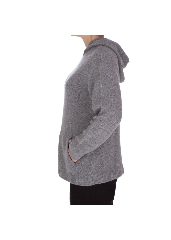 damen hoodie riviera cashmere taschen grau