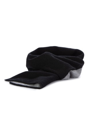 scaldacollo unisex riviera cashmere bicolore grigio nero