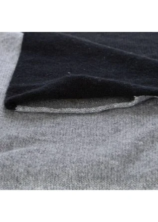 RIVIERA CASHMERE | SCALDACOLLO BICOLORE GRIGIO NERO