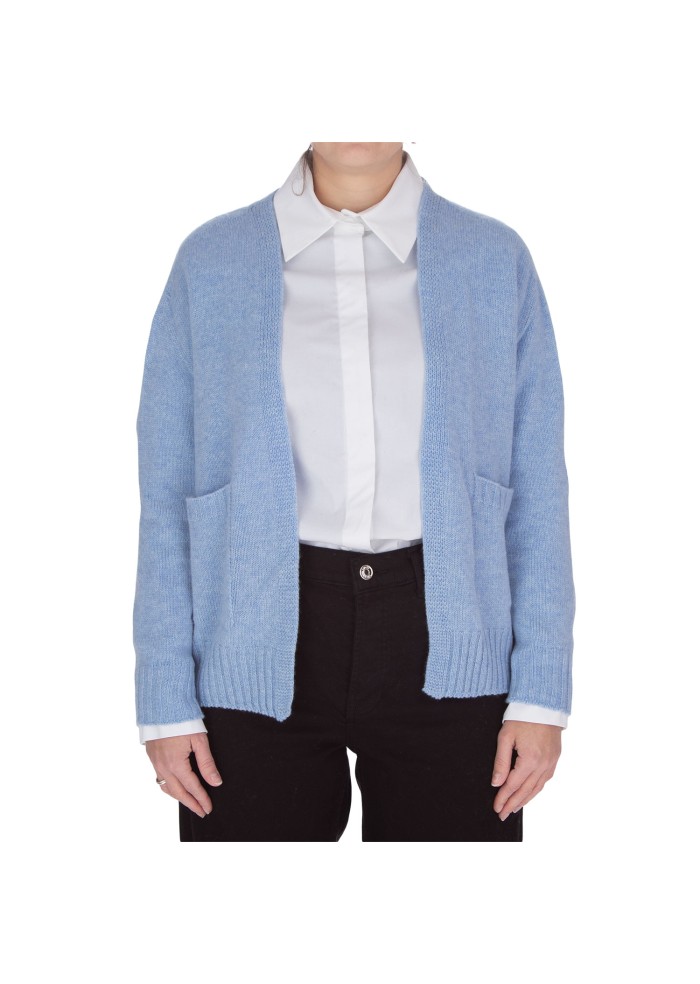 damen cardigan riviera cashmere taschen himmelblau