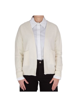 cardigan donna riviera cashmere tasche bianco panna