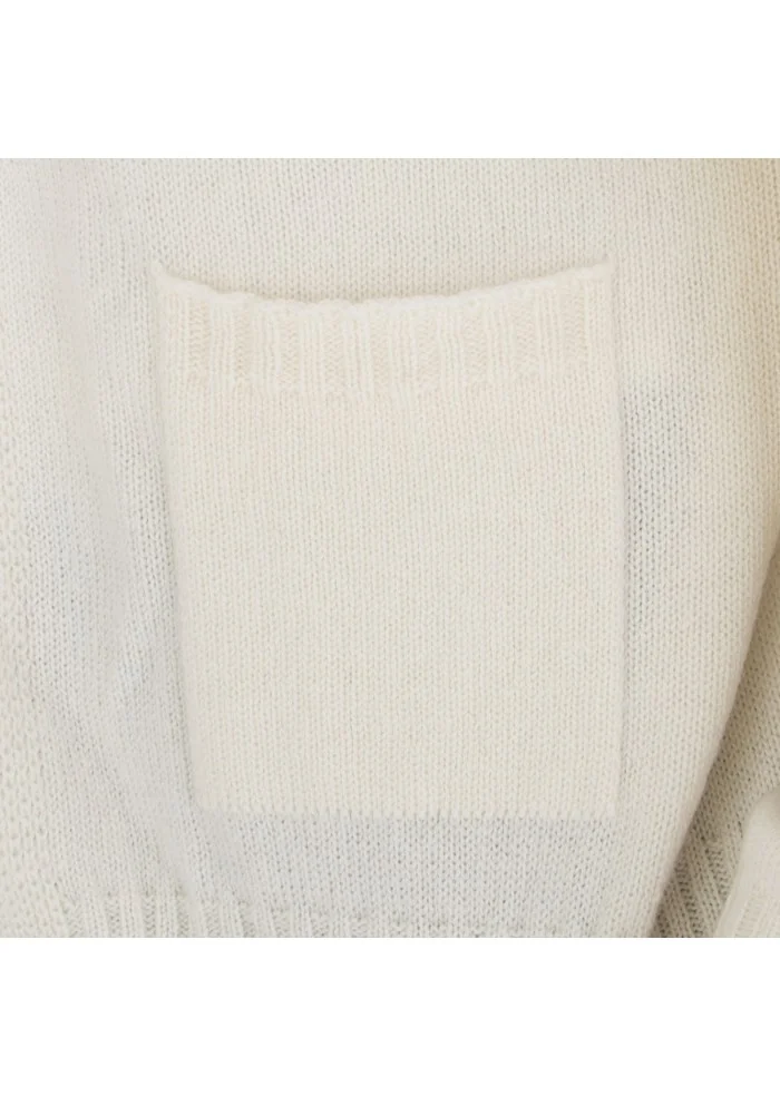 womens cardigan riviera cashmere pockets cream white