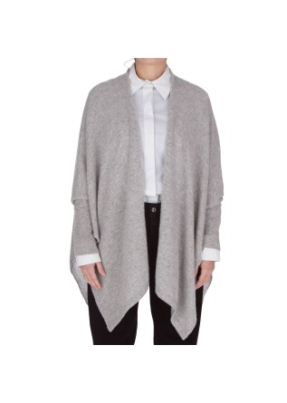 mantella donna riviera cashmere maniche grigio chiaro