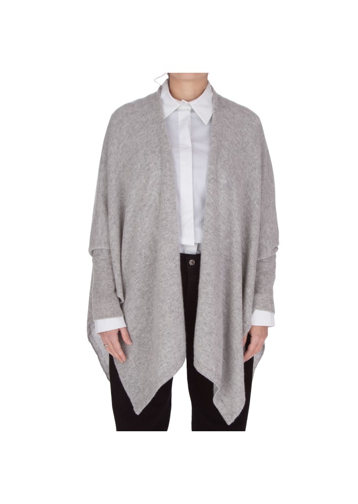 womens cape riviera cashmere sleeves light grey