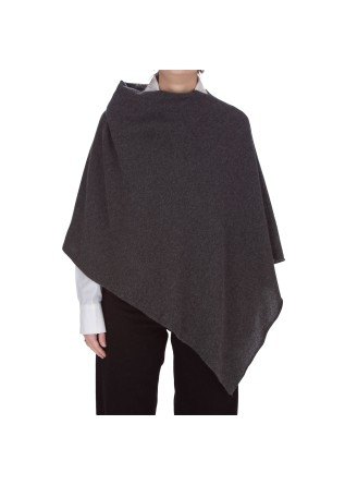 damen cape riviera cashmere glatt gestrickter dunkelgrau