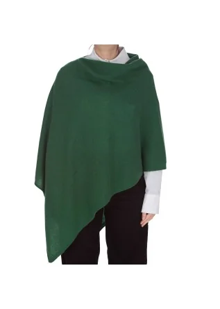 damen cape riviera cashmere glatt gestrickter grun