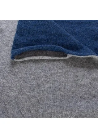 RIVIERA CASHMERE | COLLAR SCARF BICOLOR BLUE GREY