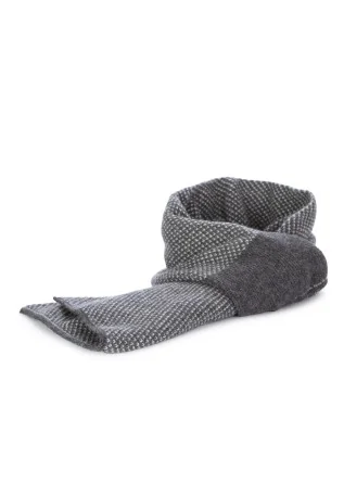 unisex collar scarf riviera cashmere virgola grey cream white