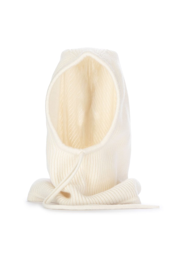 unisex balaclava riviera cashmere coulisse cream white