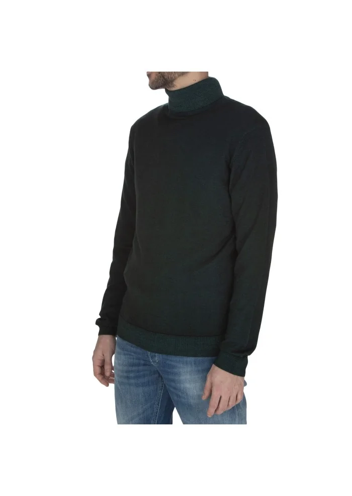 mens sweater daniele fiesoli high collar green