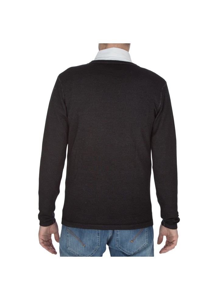 mens sweater wool and co wool dark grey