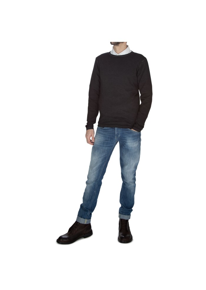 herren pullover wool and co wolle dunkelgrau