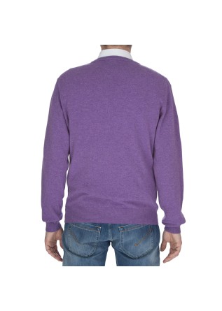 maglione uomo wool and co girocollo viola