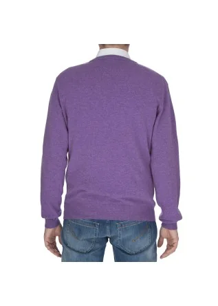 maglione uomo wool and co girocollo viola