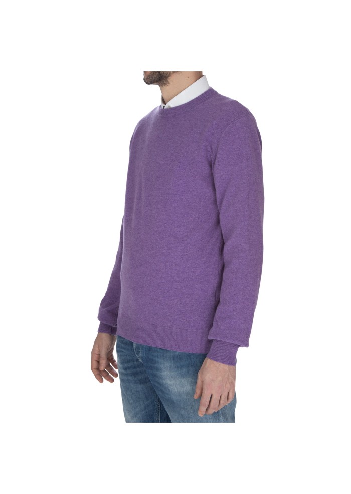 maglione uomo wool and co girocollo viola